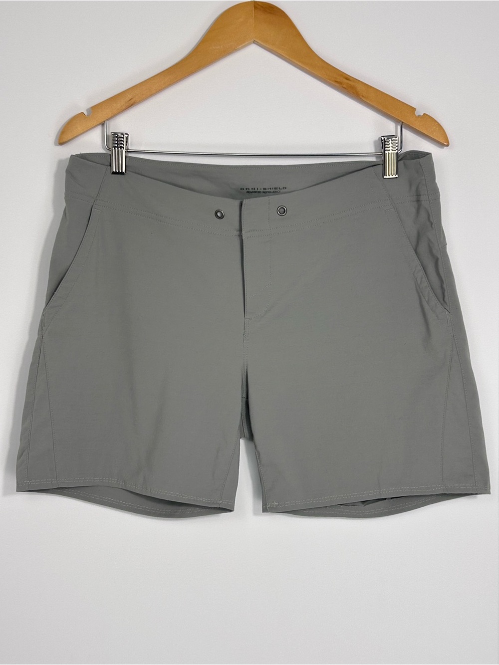Columbia Omni-Shield Grey Performance Hiking Shorts Size 12/13L